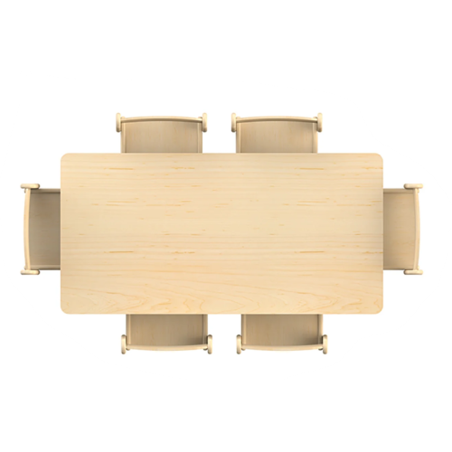 Table rectangle avec pied ajustable crèche / maternelle