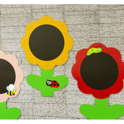 Tableaux extérieur cour d'école fleurs