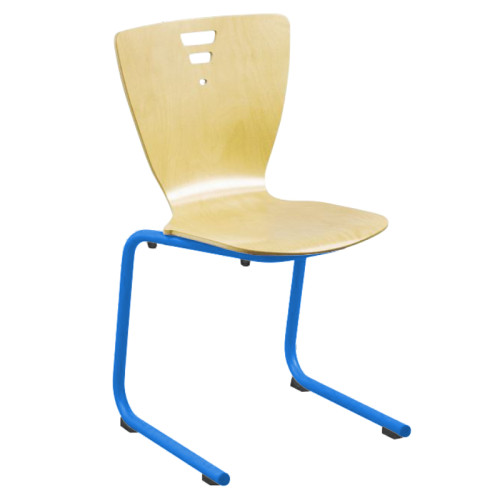 Chaise appui sur table coque bois
