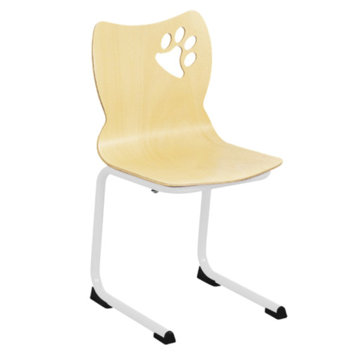 Chaise collectivité anti-basculement décor pâte d'ours