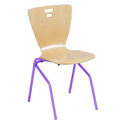 Chaise réfectoire appui sur table coque bois
