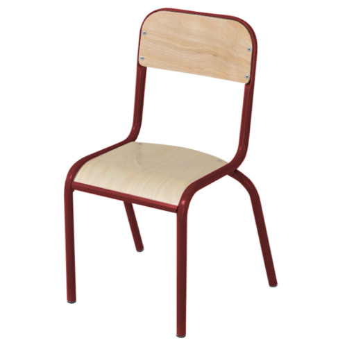 Chaise collège assise bois
