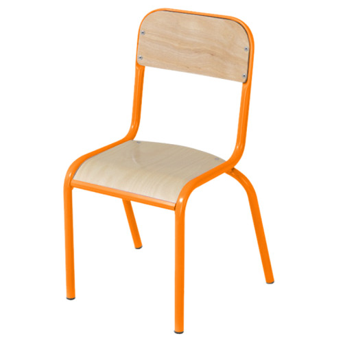 Chaise collège assise bois