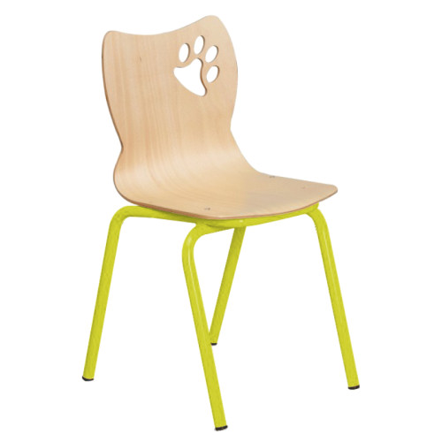 Chaise bébé empilable jaune vert