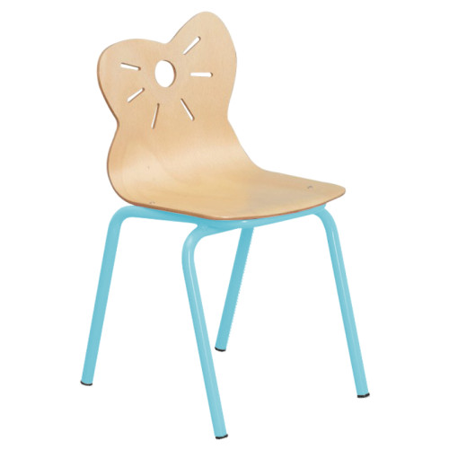 Chaise crèche décor souris bleu clair