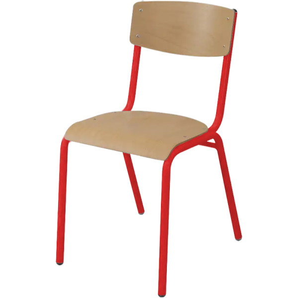 Chaise scolaire primaire rouge