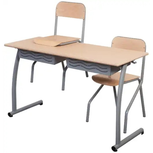 Chaise écolier maternelle gris