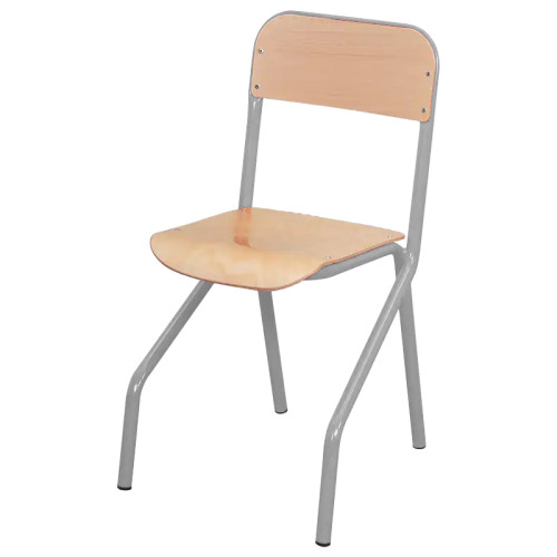 Chaise écolier epoxy gris