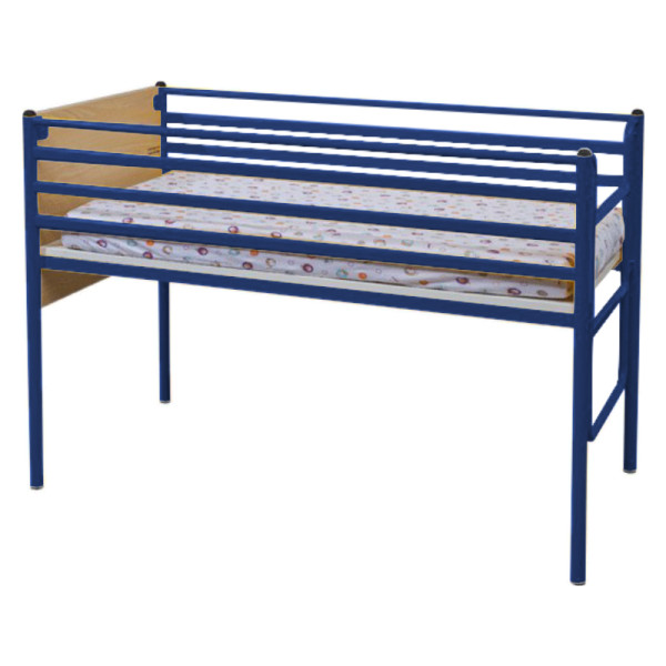 Lit maternelle surélevé bleu violet