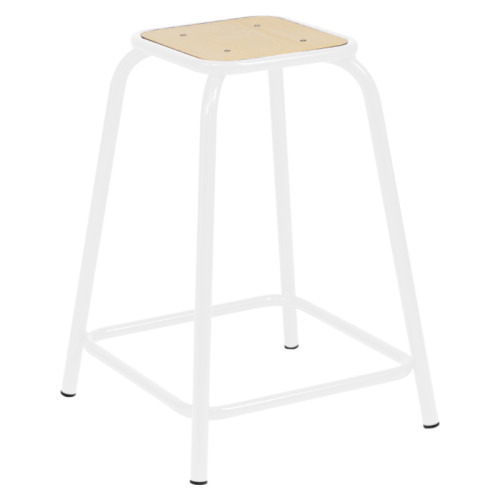 Tabouret scolaire haut blanc