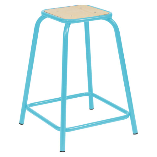 Tabouret écolier bleu turquoise