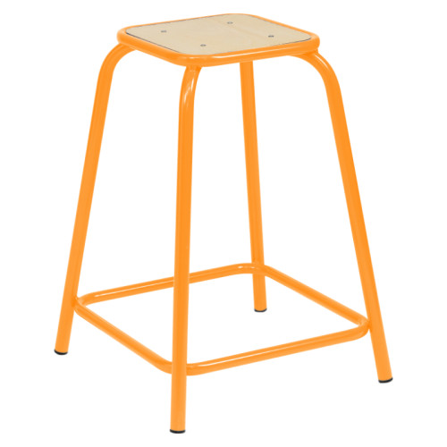 Tabouret scolaire laboratoire orange