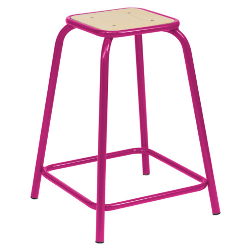 Tabouret scolaire laboratoire rose gerbera