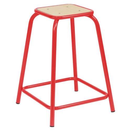 Tabouret scolaire laboratoire rouge