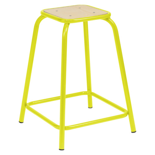 Tabouret haut collège vert jaune