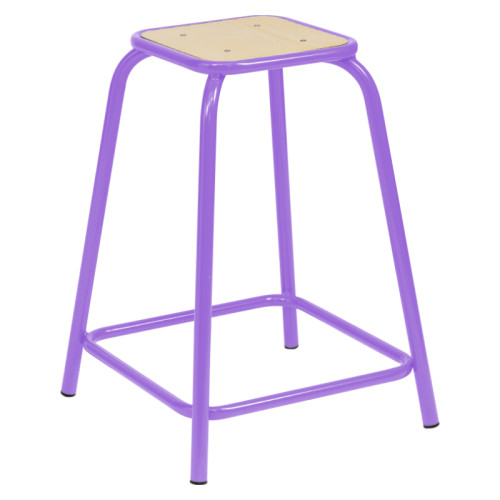 Tabouret scolaire haut violet