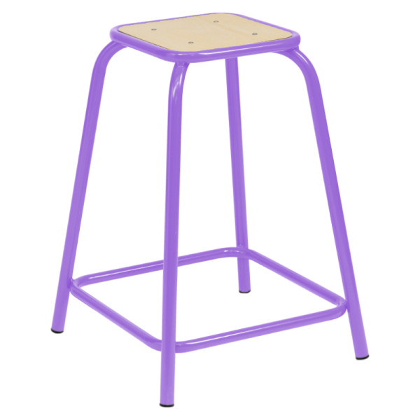 Tabouret scolaire haut violet