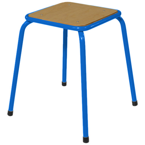 Tabouret scolaire bas bleu