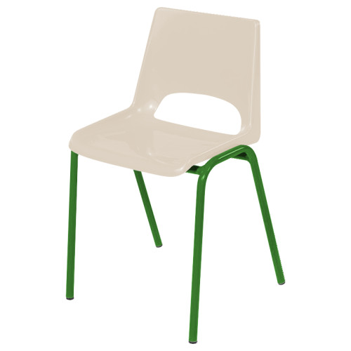 Chaise piètement vert pour maternelle