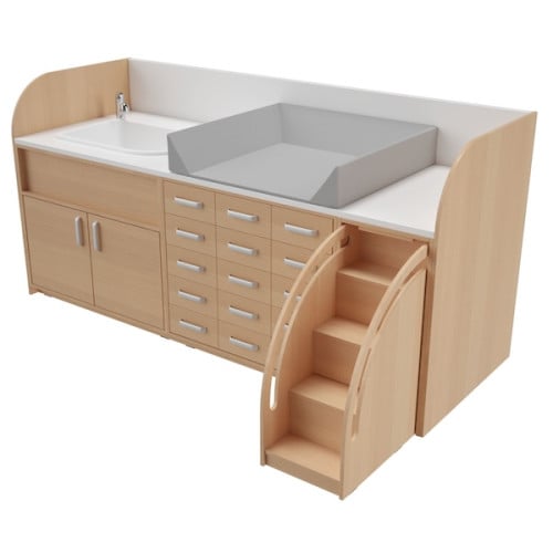 Meuble change bébé avec baignoire
