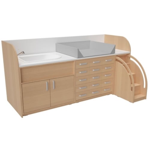 Meuble change bébé avec baignoire
