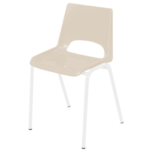 Chaise avec coque et piètement blancs petite enfance