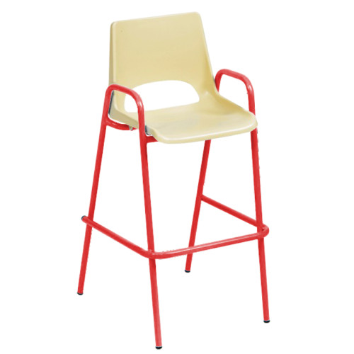 Siège avec coque beige en PVC cantine primaire
