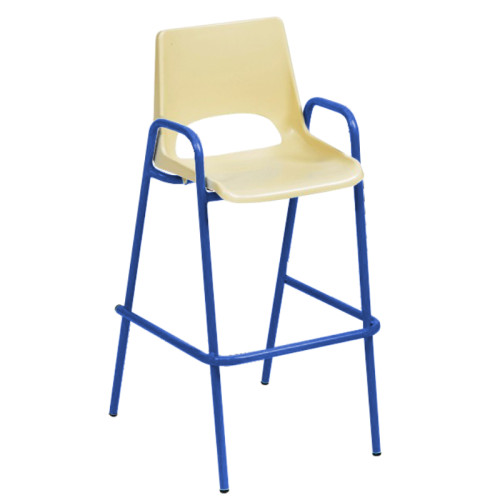 Chaise en hauteur avec piètement bleu violet