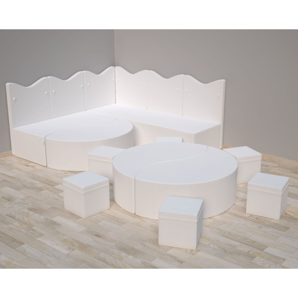 Mobilier blanc coin détente