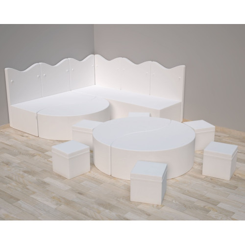 Mobilier blanc coin détente