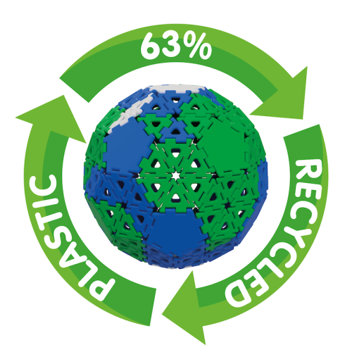 Polydron magnétique en plastique recyclé