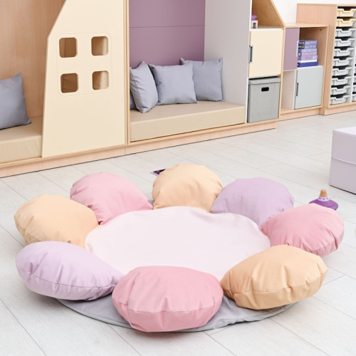 Tapis coin jeux fleur