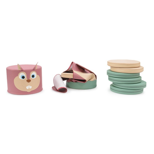 Galettes sol en mousse et pouf