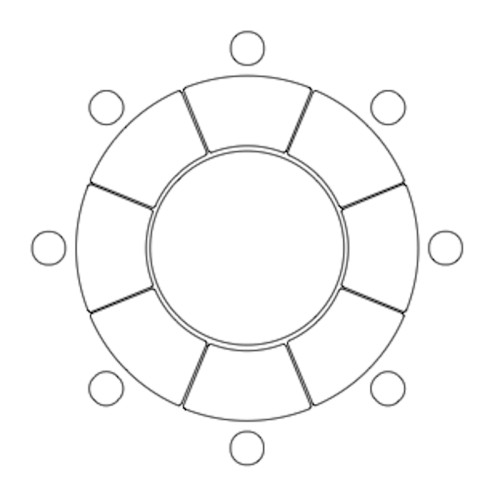 idées configuration tables courbées pour classe flexible
