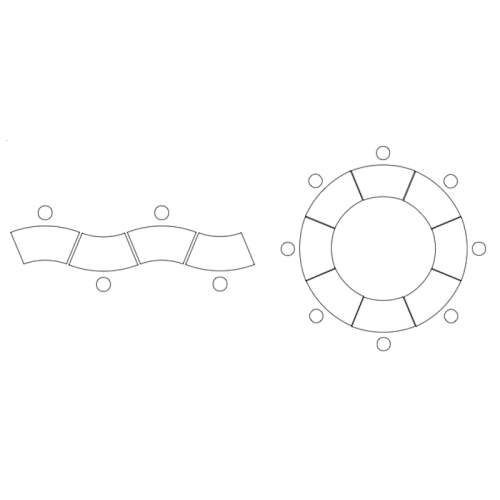idées de configuration des tables courbées pour une classe flexible