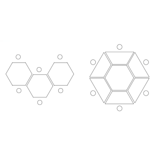 configuration avec Table hexagonale classe modulaire