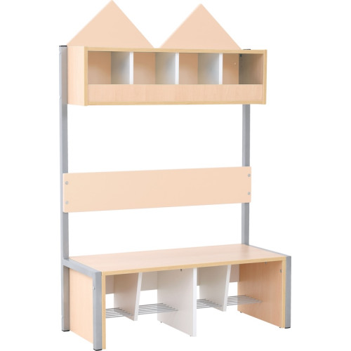 Vestiaire mural pour enfants en collectivité beige