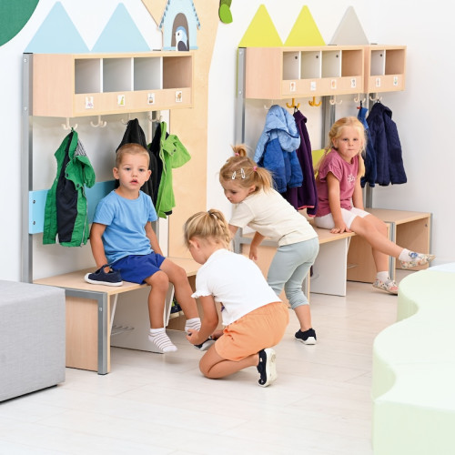 Vestiaire mural pour enfants en collectivité - KIDEA