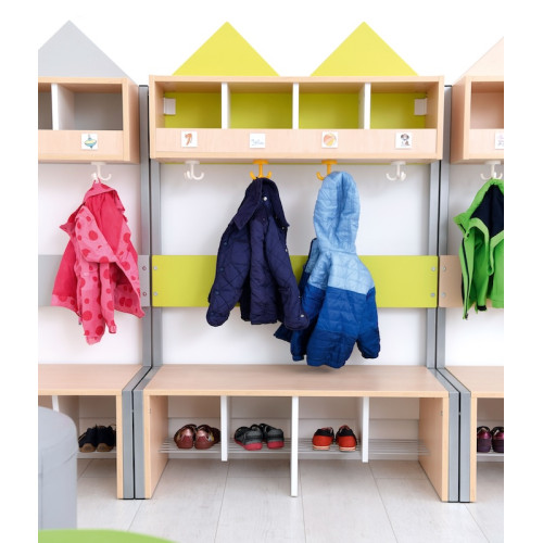 Vestiaire mural enfants en collectivité