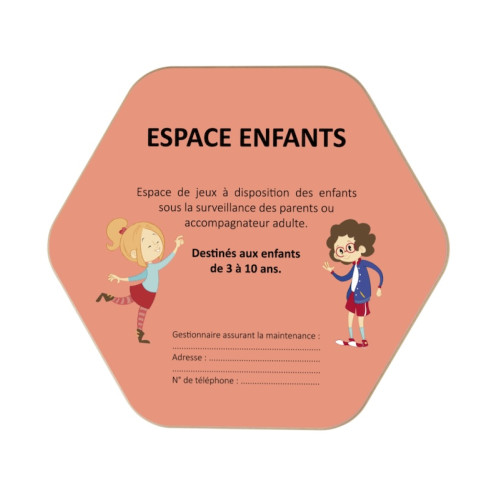 panneaux aire de jeux récréation