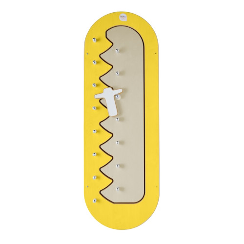 Panneau Activité Zig Zag bois et jaune