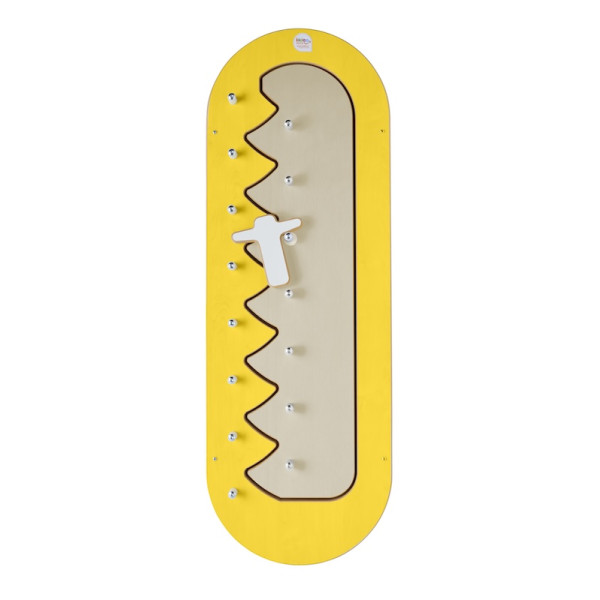 Panneau Activité Zig Zag bois et jaune