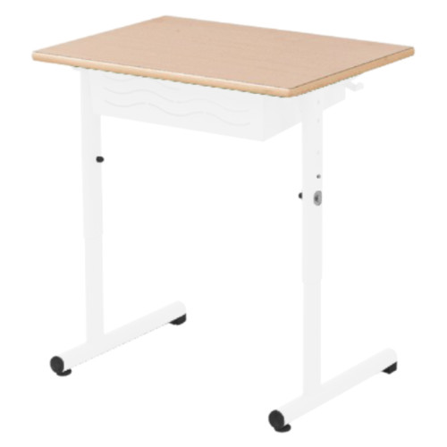 Table VELA réglable 1 place blanc