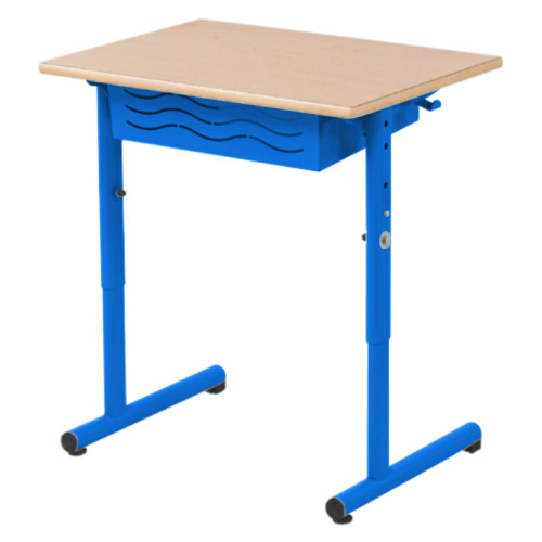 Table VELA réglable 1 place bleu