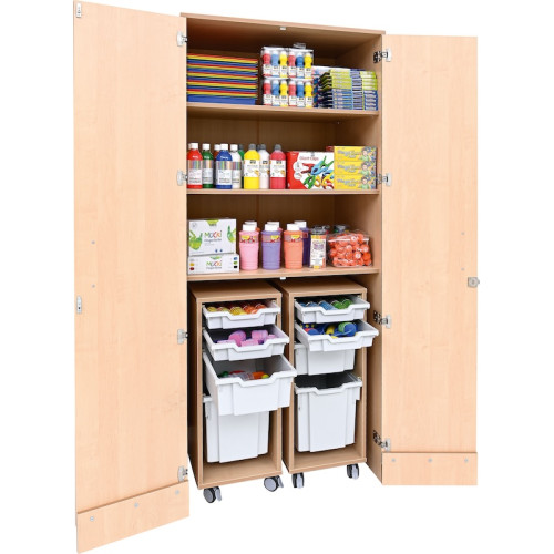 grande armoire avec bacs mobiles collectivité