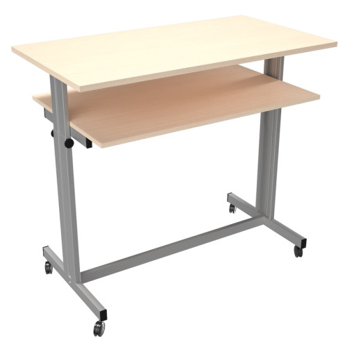 bureau enseignant mobile avec tablette réglable