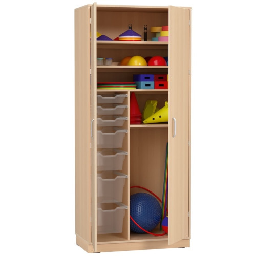 armoire rangement scolaire avec bacs collectivité