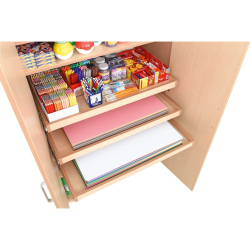 armoire pour école avec étagères coulissantes