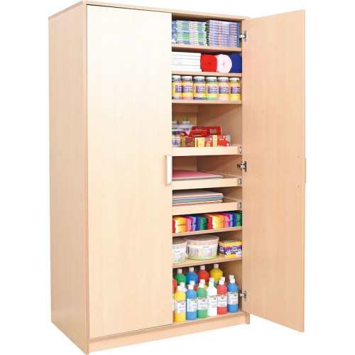 armoire école avec étagères coulissantes pour matériel scolaire