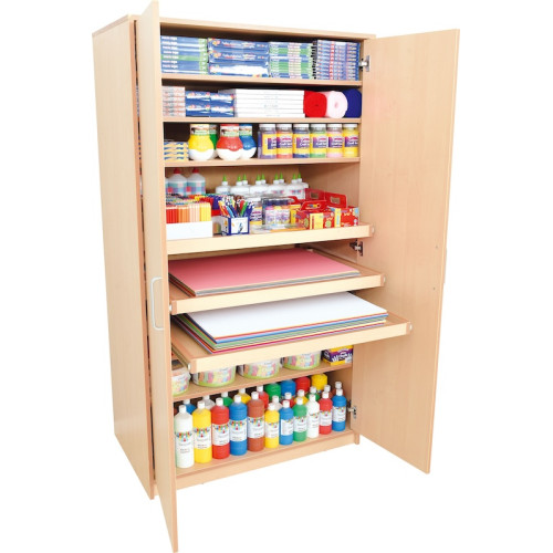 armoire avec étagères coulissantes pour collectivité